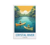 TNODZ Landscape Paint by Numbers Kits,Crystal River Florida Easy DIY Acrylic Pigment Drawing Paintwork for Home Wall Decor 50x60cm