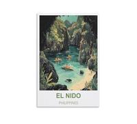 TNODZ Landscape Paint by Numbers Kits,El Nido Philippines Easy DIY Acrylic Pigment Drawing Paintwork for Home Wall Decor 20x30cm