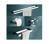 TNOMS 4-Pieces Bathroom Hardware Set, Chrome Towel Bar Set, Wall Mounted Stainless Steel Bathroom Hardware Accessories Set, 23.6 inch