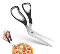 TNOMSNO Pizza Scissors, Pizza Scissors Pizza Cutter Stainless Steel Pizza Cutter, 27CM Multifunctional Kitchen Scissors for Cutting Pizza, Pasta and Cakes (Black)
