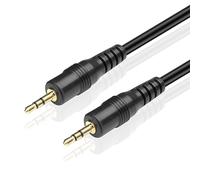 TNP 2.5mm Audio Cable (15FT) - Male to Male Subminiature Stereo Headset Headphone Jack Gold Plated Connector Wire Cord Plug