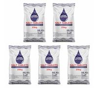 TnP 25 Kg Salt Tablets Water Softener Food Grade Compatible to All Water Softner Machines Food Grade 100% Genuine British Salt Tablet Of Premium Quality Best For Laundry Kitchen Dish Washing (5 Bags)