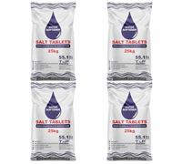 TnP 25 Kg Salt Tablets Water Softener Food Grade Compatible to All Water Softner Machines Food Grade 100% Genuine British Salt Tablet Of Premium Quality Best For Laundry Kitchen Dish Washing (4 Bags)