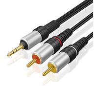 TNP 3.5mm to RCA Audio Cable - 6 Feet Gold Plated HiFi Sound Aux to RCA Cable Male to Male Stereo Audio Adapter Cable - 1/8 to RCA Stereo Cable for Smartphones, TV, Car Audio, Stereo Sound System