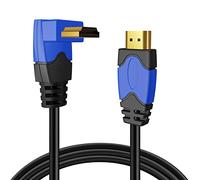 TNP 4K HDMI Cable Right Angle 270 Degree (10FT) - High Speed 18GBPs HDMI Wire Cord 4K 60Hz HDR 2K 2160p 1080p 1440p 3D ARC/eARC Ethernet For Video Gaming Xbox One X PS4 Pro & Apple TV HDTV Projector