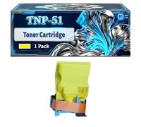 TNP-51 Toner Cartridge Compatible for Konica Minolta Bizhub C3110 Printers, With Chip Large Capacity 6000 Pages (1 Pack Yellow)