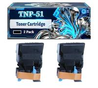 TNP-51 Toner Cartridge Compatible for Konica Minolta Bizhub C3110 Printers, With Chip Large Capacity 6000 Pages (2 Pack Black)