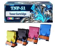 TNP-51 Toner Cartridge Compatible for Konica Minolta Bizhub C3110 Printers, With Chip Large Capacity 6000 Pages (4-Pack BK/C/M/Y)