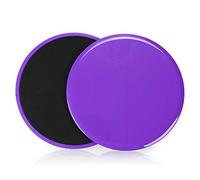 TNP Accessories 2 x Gliding Discs Disc Core Sliders Dual Sided Fitness Home Gym Abs Exercise Ab Abdominal Training Workout Equipment on All Surface (Purple)