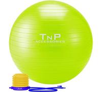 TNP Accessories EXERCISE GYM YOGA SWISS BALL FITNESS PREGNANCY BIRTHING ANTI BURST BALLS 55CM / 65CM / 85CM + FOOT PUMP (Green, 85cm)