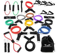 TNP Accessories Resistance Bands Set | Exercise Bands | Home Gym Fitness Equipment | Workout Bands | Exercise Equipment for Pilates Yoga Core Training 26pcs