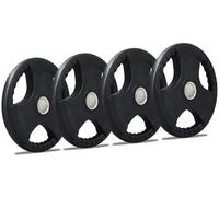 TNP Accessories? Rubber Olympic Radial TRI-GRIP Hammertone Disc Weight Plates.