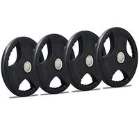 TNP Accessories? Rubber Olympic Radial TRI-GRIP Hammertone Disc Weight Plates.