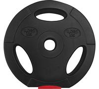 TnP Accessories Vinyl Standard Wegiht Plate for Dumbells Barbell Strength Training, Weightlifting Black, 1-Inch for Weight Lifting Hip Thrust, Tri Grip Weight Plates for Gym Training (1.25KG x 1)