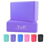 TnP Accessories. Yoga Block Brick Blocks Set of 2 Bricks 9''×6''×4'' High Density EVA Foam Pilates Exercise Gym Support Pad (Purple)