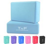 TnP Accessories. Yoga Block Brick Blocks Set of 2 Bricks 9''×6''×4'' High Density EVA Foam Pilates Exercise Gym Support Pad (Ice Blue)