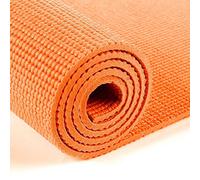 TNP Accessories Yoga Exercise Fitness Workout Non Slip Mat With Carry Case (Neon Orange)