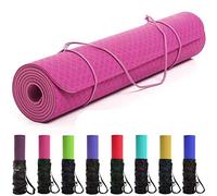 TnP Accessories Yoga Mat Non Slip Extra Long 183 cm X 61 cm x 6mm Thick SGS Certified Eco Friendly for Home Exercise Pilates Fitness Gym Sport Outdoor Camping + Free Carry Strap and Bag (Light Green)