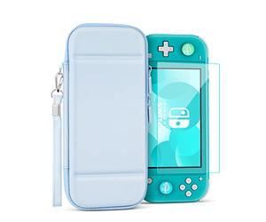 TNP Carrying Case for Nintendo Switch Lite, Light Blue - Kawaii Cute Portable Travel Case, Protective Storage Carry Bag for Girls with Screen Protector, 10 Game Cartridge Holder