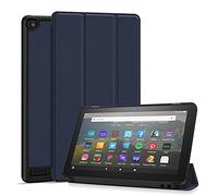 TNP Case Cover for Amazon Kindle Fire 7 Tablet 9th & 7th Generation, Smart Slim PU Leather Protective Sleeve with Auto Sleep/Wake, Flip Stand f/ 7-Inch Display 2019 2017 Release (Dark Blue)