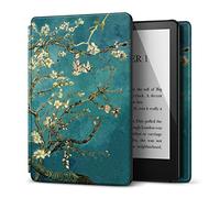 TNP Case for 6.8" Kindle Paperwhite 11th Generation 2021 / Kindle Paperwhite Signature Edition, PU Leather Cover, Protective Sleeve Folio Case for Kindle E-Reader with Auto Sleep/Wake, Almond Blossom
