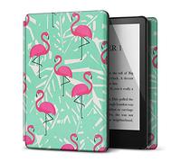 TNP Case for 6.8" Kindle Paperwhite 11th Generation 2021 / Kindle Paperwhite Signature Edition, PU Leather Cover, Protective Sleeve Folio Case for Kindle E-Reader with Auto Sleep/Wake, Flamingo