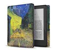 TNP Case for Kindle 10th Generation - Slim & Light Smart Cover Case with Auto Sleep & Wake for Amazon Kindle E-reader 6" Display, 10th Generation 2019 Release (Cafe at Night - Van Gogh)