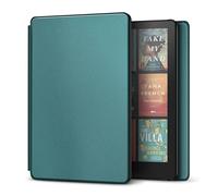 TNP Case for Kindle Paperwhite 12th Generation 2024 / Kindle Colorsoft Signature Edition - 7" PU Leather Protective Folio Cover for Kindle Paperwhite Kids with Auto Sleep/Wake, Dark Green