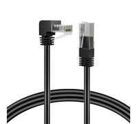 TNP Cat6 Ethernet Cable (Right Angle Down, 10 FT) - RJ45 90 Degree Network Connector 500 MHz 10 Gigabit Gold Plated Patch Plug Wire LAN Cord For PS4 Fire-Stick Xbox One Smart TV Gaming & Computer