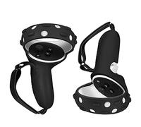 TNP Controller Grips for Oculus Quest 2 / Meta Quest 2 Knuckle Strap Black VR Touch Controller Hand Grip Cover Protector Sleeve with Anti-Throw Adjustable Straps