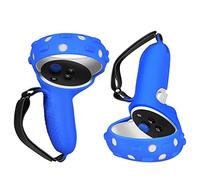TNP Controller Grips for Oculus Quest 2 / Meta Quest 2 Knuckle Strap Blue VR Touch Controller Hand Grip Cover Protector Sleeve with Anti-Throw Adjustable Straps
