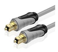 TNP Digital Optical Audio Cable 25 Feet - Premium Built Digital Audio Optical Cable with Gold Plated Connector & Fiber Optic Cable, Hi-Fi TOSLINK Optical Cable for Soundbar & Other Audio Devices