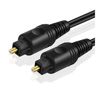 TNP Digital Optical Audio Cable 25 Feet S/PDIF Fiber Optic Cable Toslink TV Optical Cable for Soundbar, Home Theater, Speaker Wire, TV, PS4, Xbox Male to Male Gold Connectors & Strain-Relief Cord|