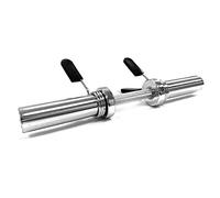 TnP Distribution 2inch Olympic Dumbbell Bar with Spring Collar Solid Chrome Dumbbells Bar 20inch Long Weight Gym