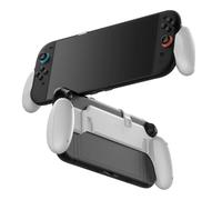 TNP Dockable Grip Case for Nintendo Switch 2 2025 - Ergonomic Grip Case with Slim, Lightweight, Comfortable Handle Compatible with Nintendo Switch / OLED, White