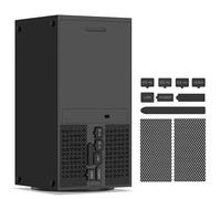 TNP Dust Cover for Xbox Series X - Dust Filter Kit with Protective Nets and Silicone Jack Stopper - Dust Proof Set Guard Against Dust & Scratches - Port Covers for Xbox Series X Console