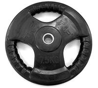 TnP Fitness Standard 1" TriGrip Weight Plates Rubber Coated Cast Iron Weights Plate Tri Grip Radial 7.5KG Single TriGrip Disc