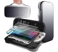 TNP for Nintendo Switch 2 Carrying Case 2025 - Hard Shell EVA Travel Switch 2 Case with 10 Game Card Slots, Screen Protective Cover, Accessories Storage Bag, Dual-Layer, White and Black
