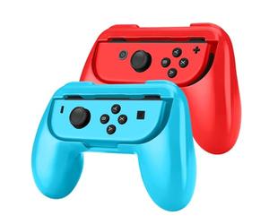 TNP Grip for Joy-Con (2 Pack Red + Blue) Handheld Wear Resistant Handle Game Controller Kit Accessory for Nintendo Switch, Switch OLED I Compatible with Joy-Con