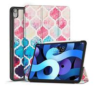 TNP iPad Air 4 Case - 10.9 Inch Slim Lightweight Protective Cover for 4th Generation 2020 With Auto Sleep/Wake Function, PU Leather, Moroccan Pastel