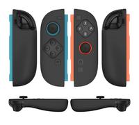 TNP JoyCon 2 Case Cover for Nintendo Switch 2 2025 - Protective Silicone Switch 2 Joycon Cover with Thumb Grip Caps - Ergonomic Anti-Slip Soft Shell Skin Case for Joy Con Controller (Black)