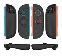 TNP JoyCon 2 Case Cover for Nintendo Switch 2 2025 - Soft Anti-Slip Silicone Protective Skin with Thumb Grip Caps Compatible with Nintendo Switch 2 Joy-Con 2 Controllers, 2 Pack (Black)