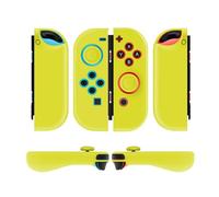 TNP Joycon Case for Nintendo Switch & Switch OLED - Silicone Protective Controller Cover With Thumb Grip Caps (Yellow)