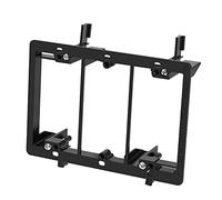 TNP Low Voltage Mounting Bracket, 3-Gang Mounting for Wall Plate, Horizontal/Vertical - Black