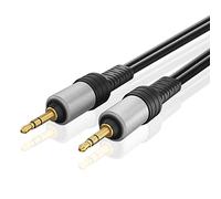 TNP Premium Gold Plated 3.5mm Audio Cable (15 Feet) - Male to Male AUX Auxiliary Stereo Headset Jack Adapter Wire Cord Plug Connector for iPhone iPod iPad, Android Smartphone Tablet, Home Car System