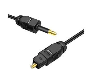 TNP Premium Mini Toslink to Toslink Digital Optical Audio Cable (3 Feet) - Adapter Converter Jack Wire Cord for Chromecast Audio, Mac Mini, AV Receiver & More
