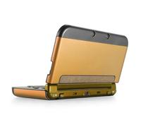TNP Protective Case Compatible with Nintendo NEW 3DS XL LL 2015, Gold - Plastic + Aluminum Full Body Protective Snap-on Hard Shell Skin Case Cover New Modified Hinge-less Design