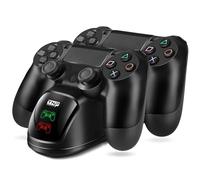 TNP PS4 Controller Charging Station Dock Stand PS-4 Dual shock Control Gamepad USB Port Dual Charger Cradle Base with Cable & LED Indicator for Sony PlayStation 4 Pro Slim Wireless Gaming Game (Black)