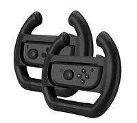 TNP Racing Wheel for Nintendo Switch/Switch OLED Joy-Con Controller (Set of 2 Black) Racing Steering Wheel Controller Accessory Grip Handle Kit Attachment