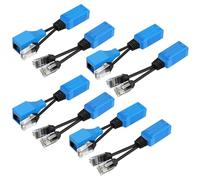 TNP RJ45 Ethernet Cable Combiner/Splitter Kit (4 Pair), 2 Male to 1 Female & 1 Male 1 Female to 1 Female POE Data Adapter LAN Ethernet Network Extender Y Splitter Cat5e Cat6 Cable for Surveillance